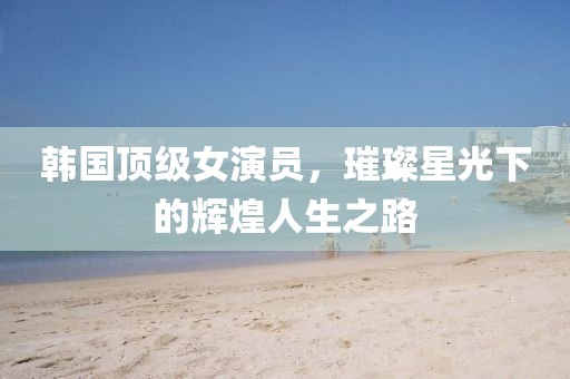 韩国顶级女演员，璀璨星光下的辉煌人生之路