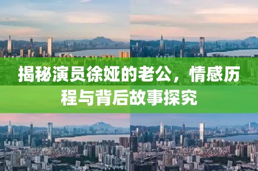 揭秘演员徐娅的老公，情感历程与背后故事探究