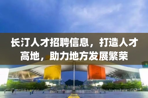 长汀人才招聘信息，打造人才高地，助力地方发展繁荣
