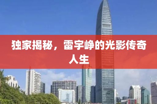 独家揭秘，雷宇峥的光影传奇人生
