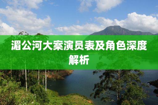 湄公河大案演员表及角色深度解析