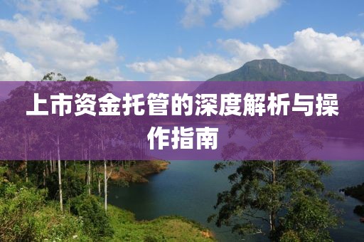 上市资金托管的深度解析与操作指南