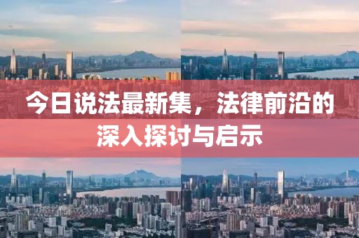今日说法最新集，法律前沿的深入探讨与启示