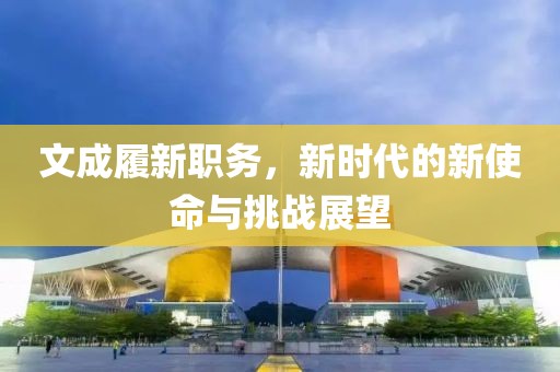 文成履新职务，新时代的新使命与挑战展望