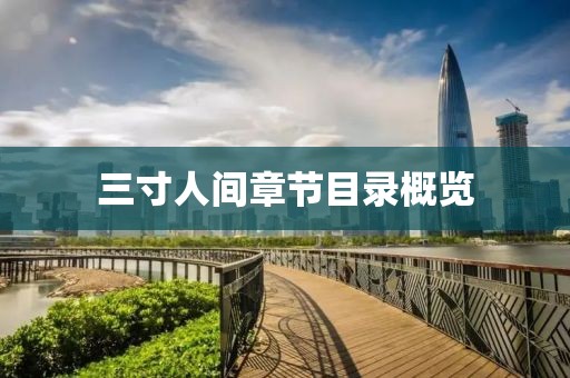 三寸人间章节目录概览