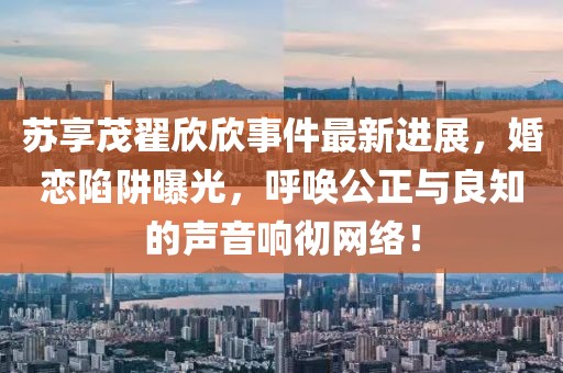 苏享茂翟欣欣事件最新进展，婚恋陷阱曝光，呼唤公正与良知的声音响彻网络！