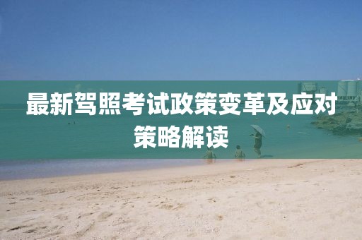最新驾照考试政策变革及应对策略解读
