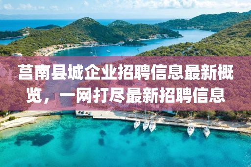 莒南县城企业招聘信息最新概览，一网打尽最新招聘信息
