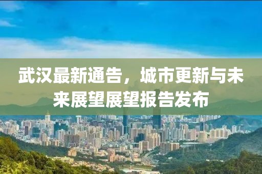 武汉最新通告，城市更新与未来展望展望报告发布