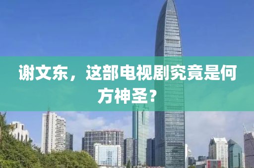 谢文东，这部电视剧究竟是何方神圣？