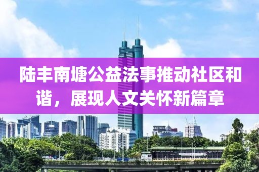 陆丰南塘公益法事推动社区和谐，展现人文关怀新篇章