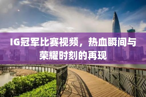 IG冠军比赛视频，热血瞬间与荣耀时刻的再现