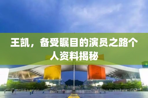 王凯，备受瞩目的演员之路个人资料揭秘