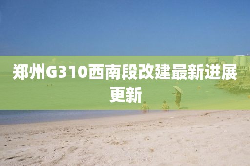 郑州G310西南段改建最新进展更新