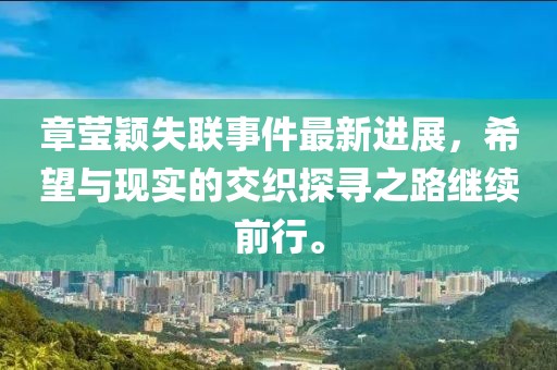 章莹颖失联事件最新进展，希望与现实的交织探寻之路继续前行。