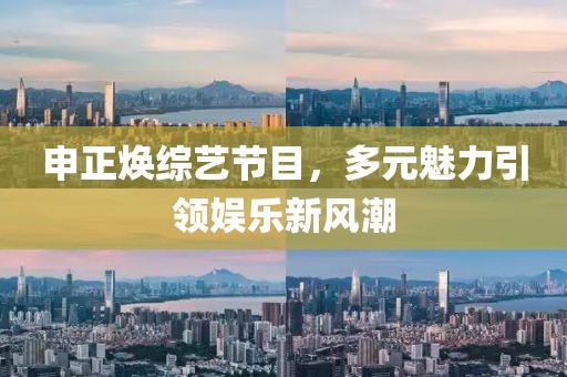 申正焕综艺节目，多元魅力引领娱乐新风潮