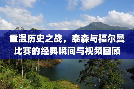 重温历史之战，泰森与福尔曼比赛的经典瞬间与视频回顾