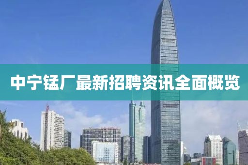 中宁锰厂最新招聘资讯全面概览