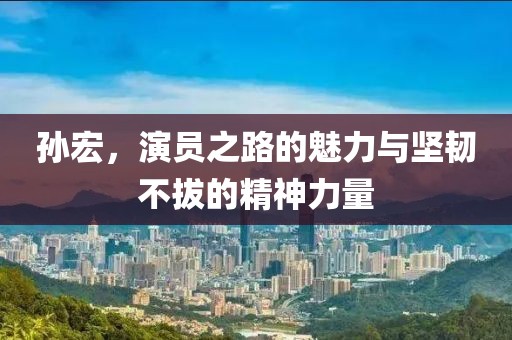 孙宏，演员之路的魅力与坚韧不拔的精神力量