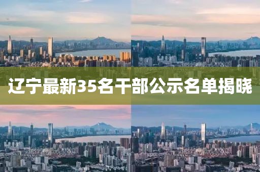 辽宁最新35名干部公示名单揭晓