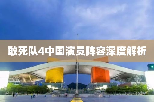 敢死队4中国演员阵容深度解析