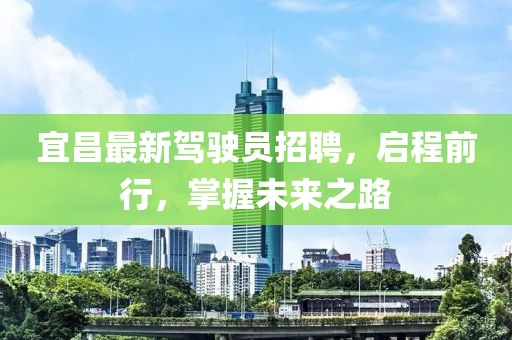 宜昌最新驾驶员招聘，启程前行，掌握未来之路