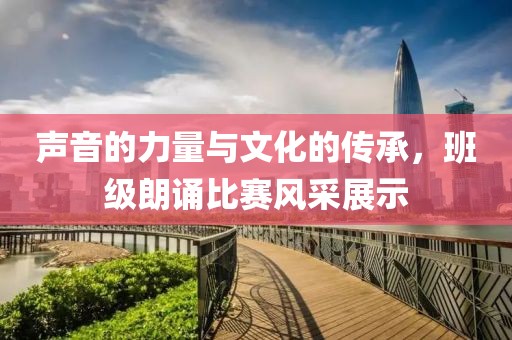 声音的力量与文化的传承，班级朗诵比赛风采展示