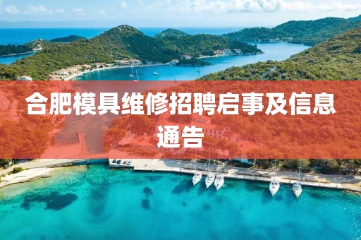 合肥模具维修招聘启事及信息通告