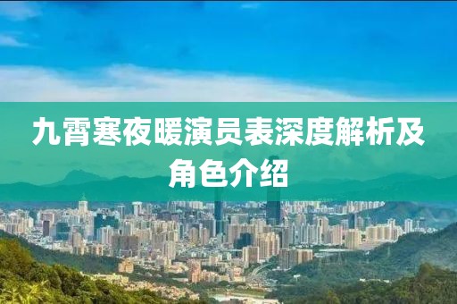 九霄寒夜暖演员表深度解析及角色介绍