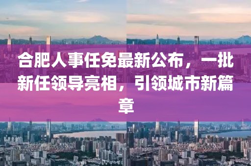 合肥人事任免最新公布，一批新任领导亮相，引领城市新篇章