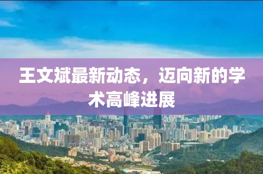 王文斌最新动态，迈向新的学术高峰进展