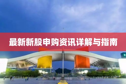 最新新股申购资讯详解与指南