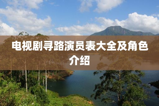 电视剧寻路演员表大全及角色介绍