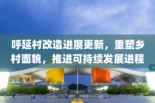 呼延村改造进展更新，重塑乡村面貌，推进可持续发展进程