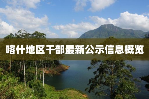 喀什地区干部最新公示信息概览