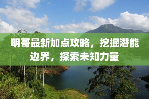 明哥最新加点攻略，挖掘潜能边界，探索未知力量