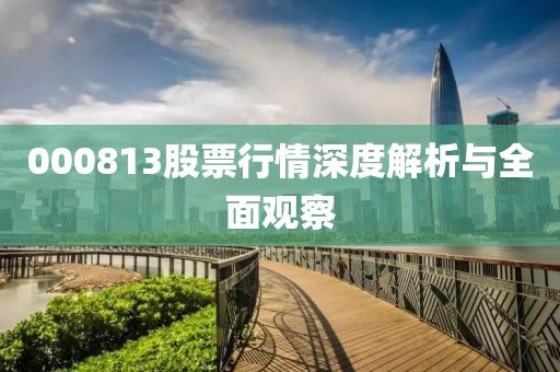 000813股票行情深度解析与全面观察