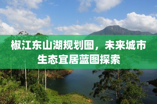 椒江东山湖规划图，未来城市生态宜居蓝图探索