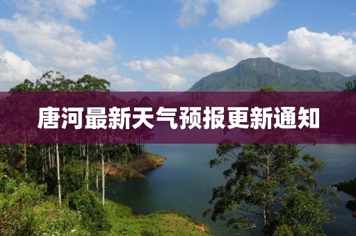 唐河最新天气预报更新通知
