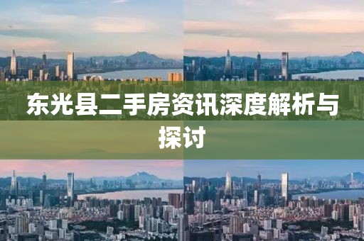 东光县二手房资讯深度解析与探讨