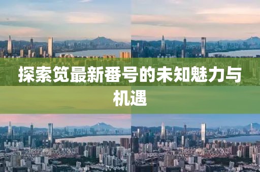 探索笕最新番号的未知魅力与机遇