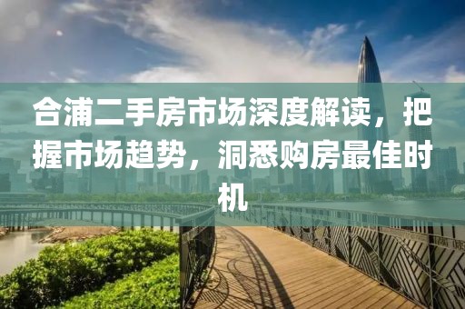 合浦二手房市场深度解读，把握市场趋势，洞悉购房最佳时机