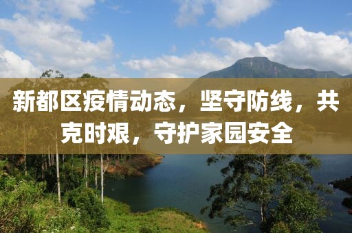 新都区疫情动态，坚守防线，共克时艰，守护家园安全