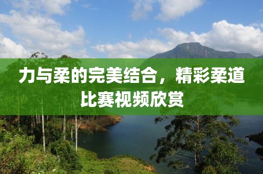 力与柔的完美结合，精彩柔道比赛视频欣赏