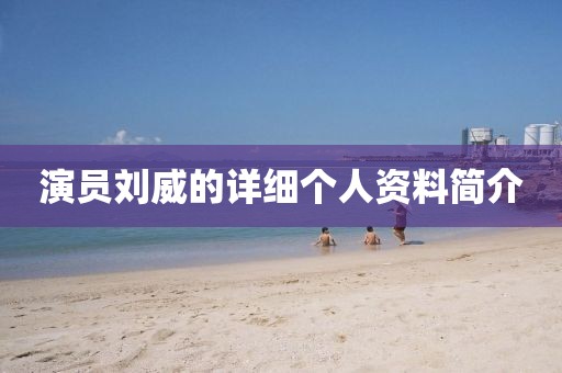 演员刘威的详细个人资料简介