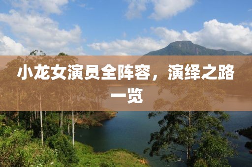 小龙女演员全阵容，演绎之路一览