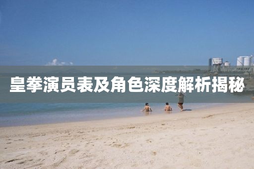 皇拳演员表及角色深度解析揭秘