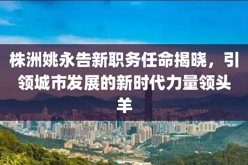 株洲姚永告新职务任命揭晓，引领城市发展的新时代力量领头羊