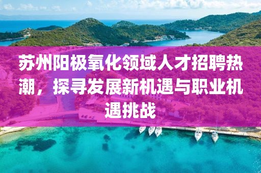 苏州阳极氧化领域人才招聘热潮，探寻发展新机遇与职业机遇挑战