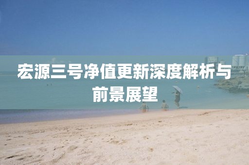 宏源三号净值更新深度解析与前景展望
